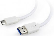 Кабель USB 3.0 (USB /Type C) 1м, Cablexpert преміум White
