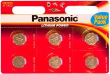 Батарейка Panasonic CR 2025 LITHIUM (BLI/6)
