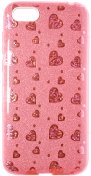 Чохол Milkin for Huawei Y5 2018 - Superslim Glitter Heart series Pink