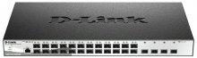 Switch, 28 ports, D-Link DGS-1210-28XS/ME, 24x100/1000Mbps SFP, 4x10G SFP+