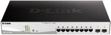 Switch, 8 ports, D-Link DGS-1210-10MP, 10/100/1000Mbps, 2xSFP, PoE