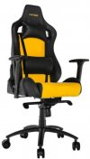 Крісло ігрове Hator Apex, PU шкіра, Al основа, Black/Yellow