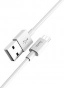 Кабель Hoco X23 Skilled AM / Micro USB 1m White (X23 Micro 1m White)
