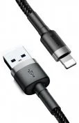 Кабель Baseus Cafule 2.4A AM / Lightning 0.5m Black/Gray (CALKLF-AG1)