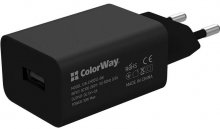 Зарядний пристрій ColorWay Auto ID USB 2A 10W Black with MicroUSB cable (CW-CHS012CM-BK)