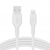 Кабель Belkin Silicone AM / Lightning MFI 1m White (CAA008BT1MWH)