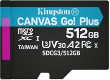 Карта пам'яті Kingston Canvas Go Plus A2 V30 Micro SDXC 512GB (SDCG3/512GBSP)