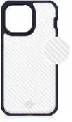 Чохол iTSkins for iPhone 14 Pro HYBRID R TEK Deep blue and Transparent (AP4X-HBTEK-DBTR)