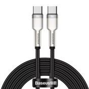 USB кабелі та розгалужувачі Baseus Cafule Metal 100W Type-C / Type-C 2m Black {CATJK-D01}