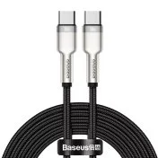 Кабель Baseus Cafule Metal 100W Type-C / Type-C 2m Black (CATJK-D01)