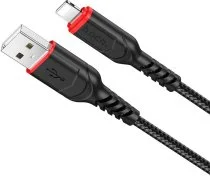 Кабель Hoco X59 Victory 2.4A AM / Lightning 1m Black (6931474744869)