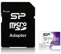 FLASH пам'ять Silicon Power Superior Pro Color UHS-I U3 A1 V30 Micro SDXC 128GB with adapter (SP128GBSTXDU3V20AB)
