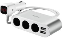 Автомобільний зарядний пристрій Hoco Z13 Silver (6957531050896)