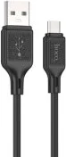 Кабель Hoco X90 Cool Silicone 2.4A AM / MicroUSB 1m Black (6931474788429)