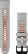 Ремінець Garmin QuickFit 22mm Watch Bands Fog Gray/Ember Orange Silicone (010-13280-02)