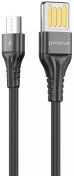 Кабель Proove Double Way Silicone 2.4A AM / MicroUSB 1m Black (CCDS20001301)