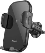 Кріплення для мобільного телефону Hoco HW4 Journey wireless fast charging car holder air outlet Black (6942007601443)