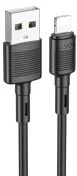 Кабель Hoco X83 2.4A AM/Lightning 1m Black (6931474770868)
