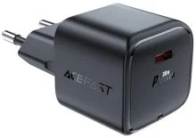 Зарядний пристрій Acefast A77 Mini 30W GaN Black (6974316282662)