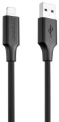 Кабель Proove Striped Silicone 2.4A AM / Lightning 1m Black  (CCSS00001101)
