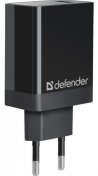 Зарядний пристрій Defender UPA-101 18W Black  (83573)