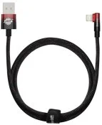 Кабель Baseus MVP 2 Elbow-shaped 2.4A AM / Lightning 1m Black/Red (CAVP000020)