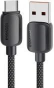 Кабель Essager Breeze 100W AM / Type-C 2m Black (EXC7A-WLA01-P)