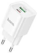 Зарядний пристрій Hoco C147A Charm QC3.0 PD 20W White  (6942007630276)