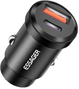 Автомобільний зарядний пристрій Essager Gyroscope Mini Charger 30W Black (ECCAC-TL01)