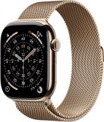 Смарт годинник Apple Watch 11 GPS LTE 42mm - Gold Titanium Case with Gold Milanese Loop (MF8Y4)