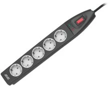 Мережевий фільтр 2E SP515M10BK 5/10m Black (2E-SP515M10BK)
