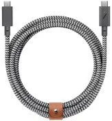 Кабель Native Union Belt Pro 240W Type-C / Type-C 2.4m Zebra (BELT-PRO2-ZEB-NP)