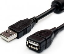 Кабель USB ATcom AM / АF 1.5 м чорний