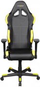 Крісло для геймерів DXRACER RACING OH/RW99/NY чорне з жовтими вставками
