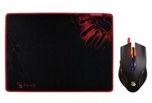 Мишка, A4 Tech Bloody Q50 Чорна USB + килимок Bloody 