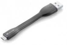 Кабель Cellular Line Flexy AM / Micro USB 0.1m Black (USBDATAFLEXMUSBK)