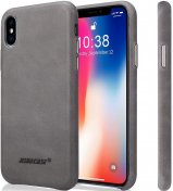 Чохол JISON for iPhone X/Xs Leather Case Gray  (JS-IPX-05A60)