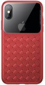 Чохол Baseus for iPhone XS Max - Glass Weaving Red  (WIAPIPH65-BL09)