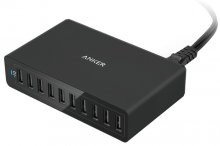 Зарядний пристрій Anker PowerPort 10 V3 60W 10xUSB Black (A2133L11)