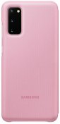 Чохол Samsung for Galaxy S20 G980 - LED View Cover Pink  (EF-NG980PPEGRU)