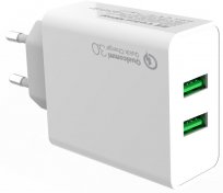 Зарядний пристрій ColorWay 2xUSB Quick Charge 3.0 36W White  (CW-CHS017Q-WT)