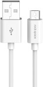 Кабель Rock Space Round Cable 2.1A AM / Micro USB 1m White (RCB0646)