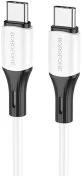 Кабель BOROFONE BX79 3A 60W Type-C / Type-C 1m White (BX79CCW)