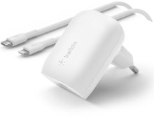 Зарядний пристрій Belkin Home Charger 30W White with Type-C/Lightning cable  (WCA005VF1MWH-B5)