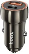 Автомобільний зарядний пристрій Hoco Z46A Blue Whale 20W Metal Gray (6931474770332)