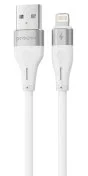 Кабель Proove Soft Silicone 2.4A AM / Lightning 2m White (CCSO20001122)