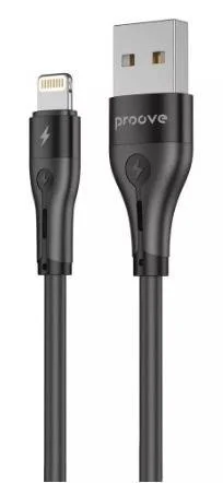 Кабель Proove Soft Silicone 2.4A AM / Lightning 1m Black (CCSO20001101)