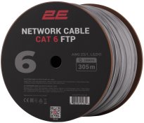 Мережевий кабель 2E Cat 6 FTP CU AWG 23 305m Grey (2E-CBL6EFTP-LSZH1-GRY)