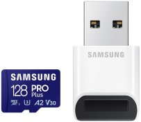 FLASH пам'ять Samsung Pro Plus U3 V30 A2 Micro SDXC 128GB Blue with USB adapter (MB-MD128SB/WW)