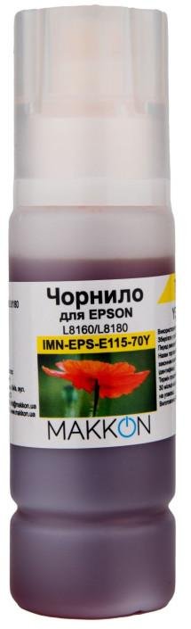 Чорнило Makkon for Epson L8160/L8180 C13T07D44A 70ml Yellow (IMN-EPS-E115-70Y)